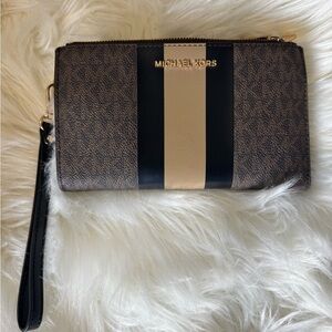 Michael Kors Brown and Black Wristlet